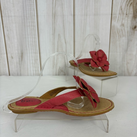 Born of Concept Sandals Low Heel Thong Flip Flop Slides Flower Pink Size 6 - Picture 2 of 12